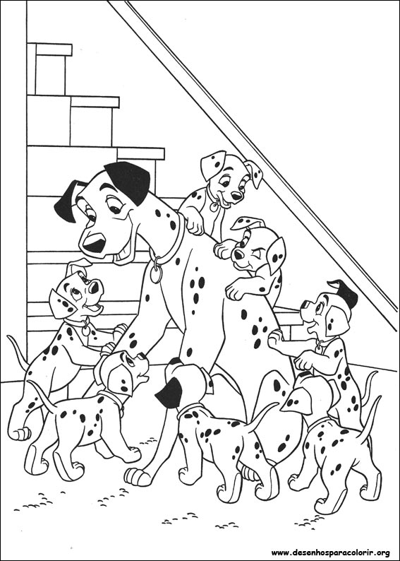 Desenhos para colorir, desenhar e pintar : Desenhos para colorir, cachorro  dalmatas