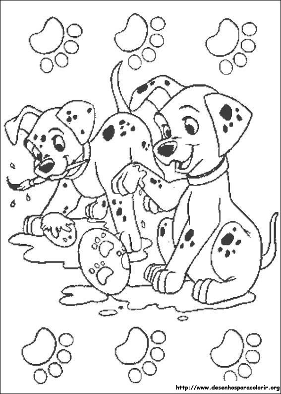 Desenhos para colorir, desenhar e pintar : Desenhos para colorir, cachorro  dalmatas