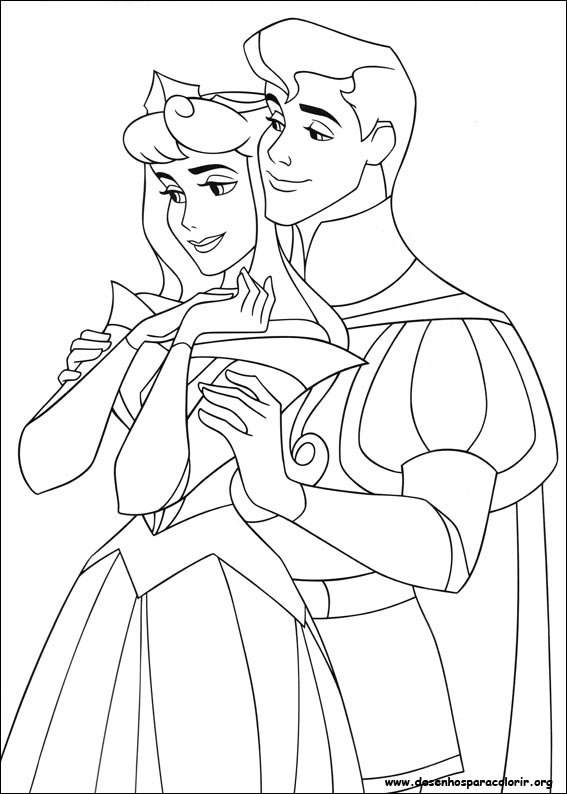 desenhos do a bela adormecida para colorir