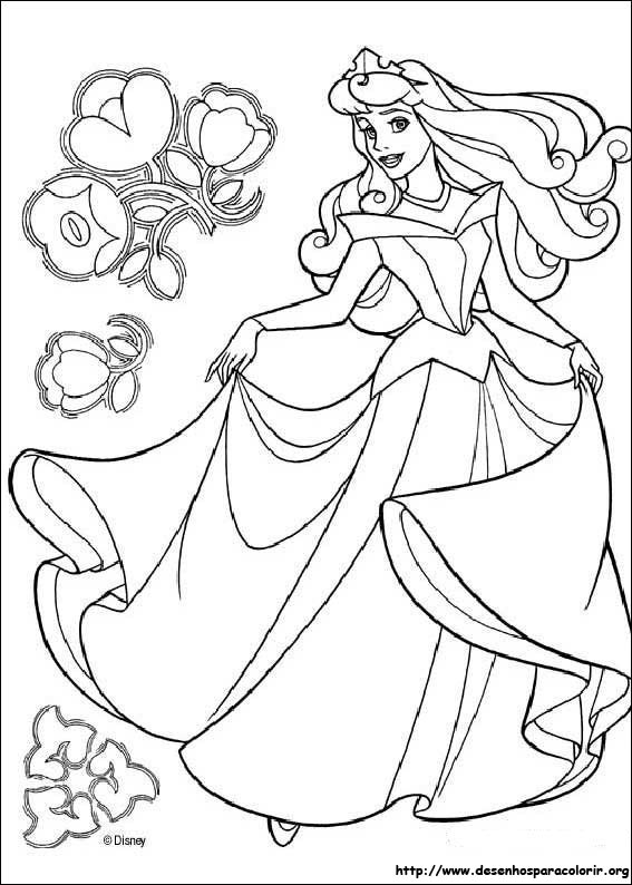 desenhos do a bela adormecida para colorir