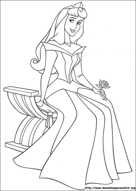 desenhos do a bela adormecida para colorir