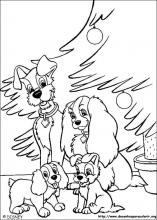 Desenho e Imagem A Dama e o Vagabundo Cachorrinhos para Colorir e Imprimir  Grátis para Adultos e Crianças 