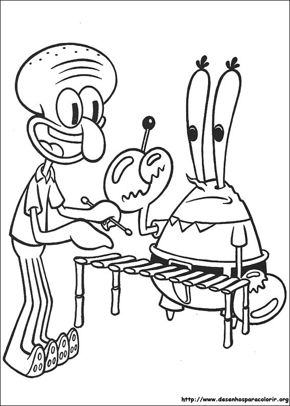 bob esponja para colorir