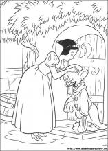 Desenhos para colorir da Branca de Neve dançando - imprimível