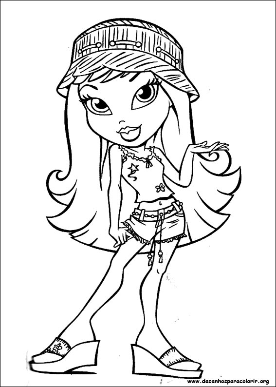 Desenhos para colorir, desenhar e pintar : Desenhos da princesa bratz para  colorir