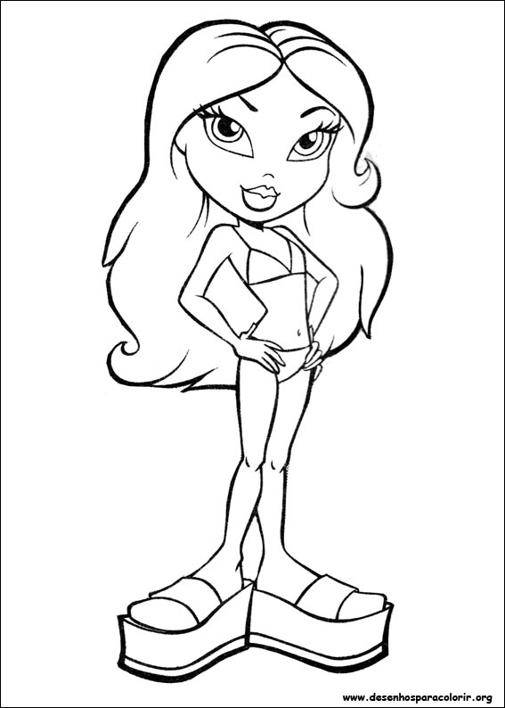 Desenhos para colorir, desenhar e pintar : Desenhos da princesa bratz para  colorir