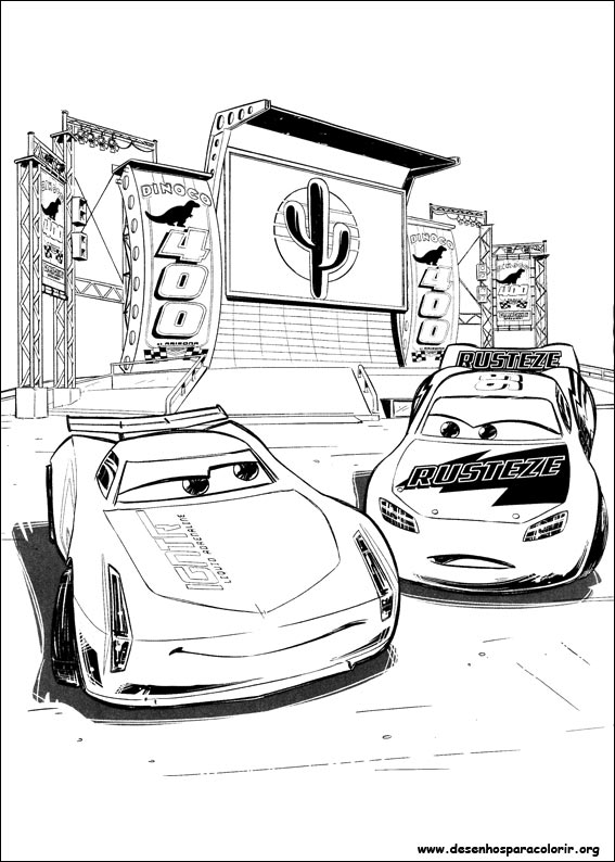 Desenhos para colorir de carros 3: jackson storm 