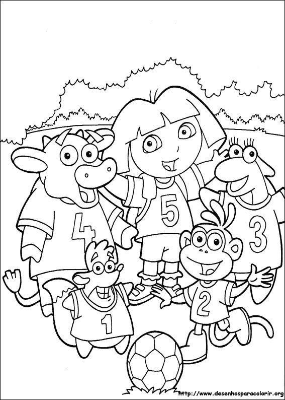 desenhos do dora a aventureira para colorir