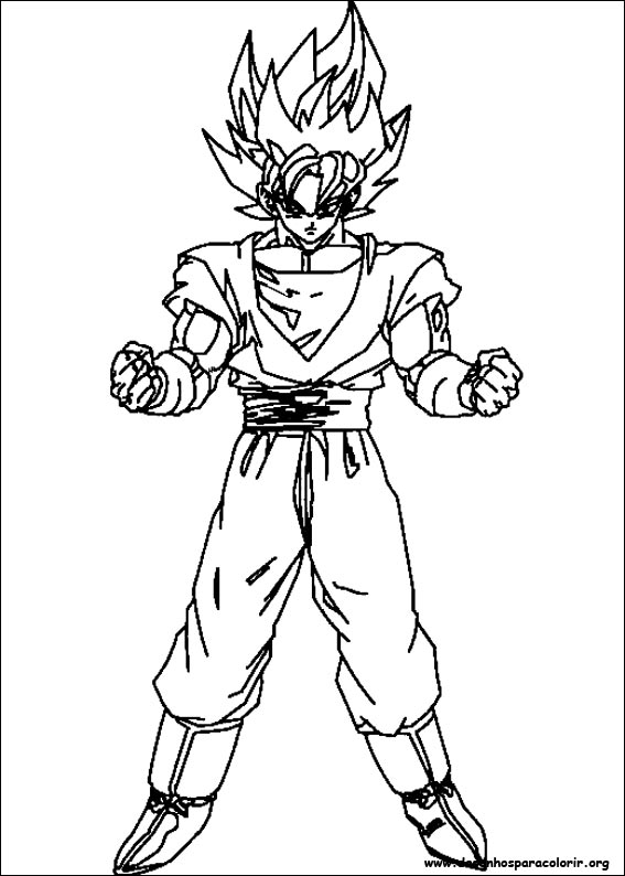 Desenhos de Dragon Ball Z para Colorir e Pintar