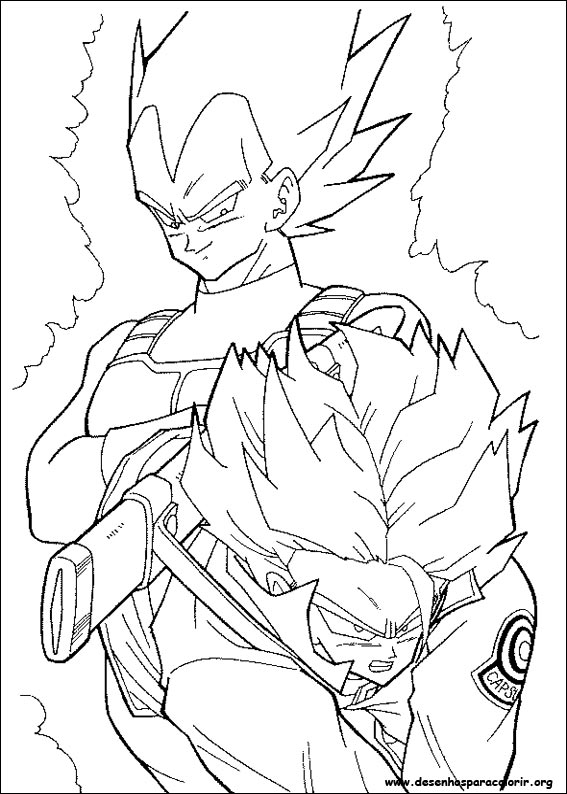 Mergulhe nos mistérios de Dragon Ball Z para Colorir! e Imprimir - Pintar  Grátis Online