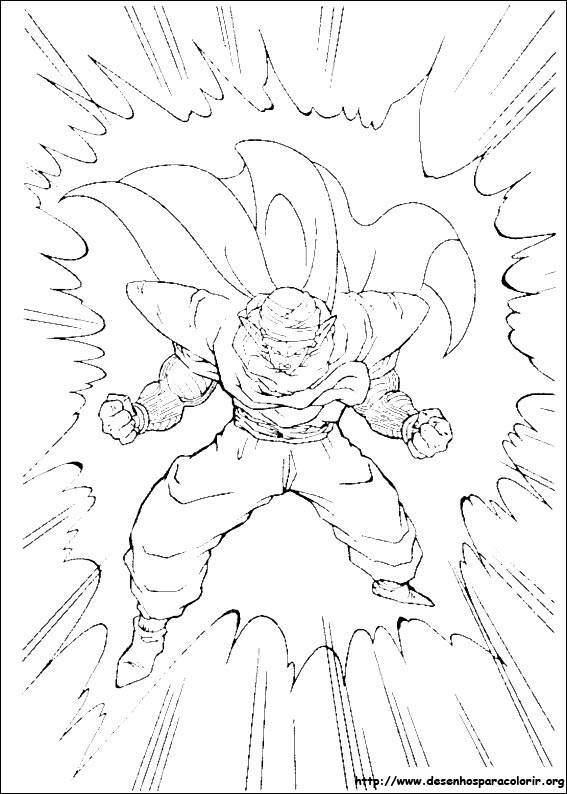 Desenhos para colorir de Dragon Ball Z Piccolo - Imprimível grátis e fácil