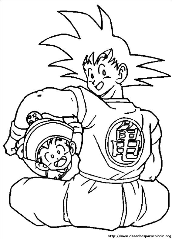 50 Desenhos Para Pintar E Colorir Dragon Ball Z - Folha A4 Inteira! 1 Por  Folha! - #0031