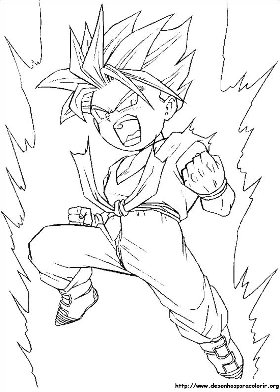 Desenhos Para Colorir :: Dragon Ball Z, GT e AF