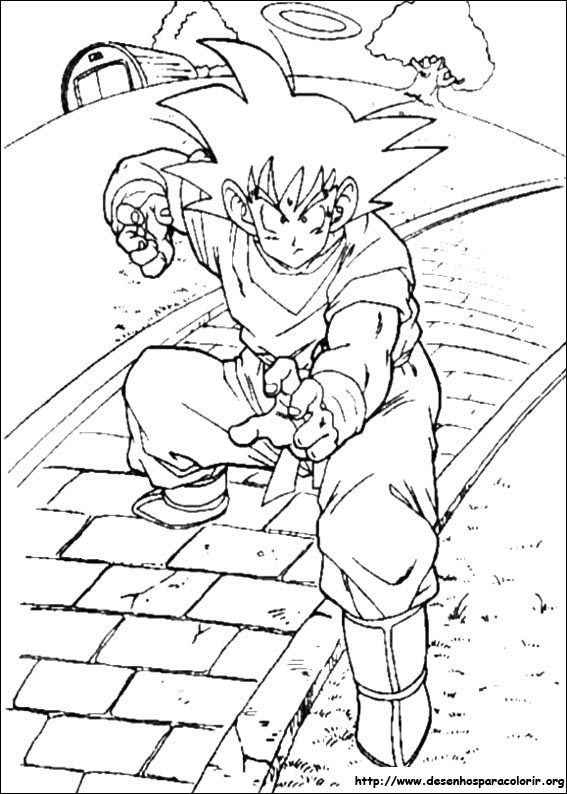 Mergulhe nos mistérios de Dragon Ball Z para Colorir! e Imprimir - Pintar  Grátis Online