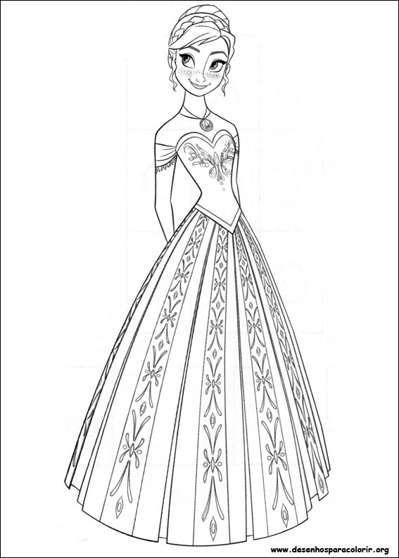 Desenhos de Elsa Frozen para colorir