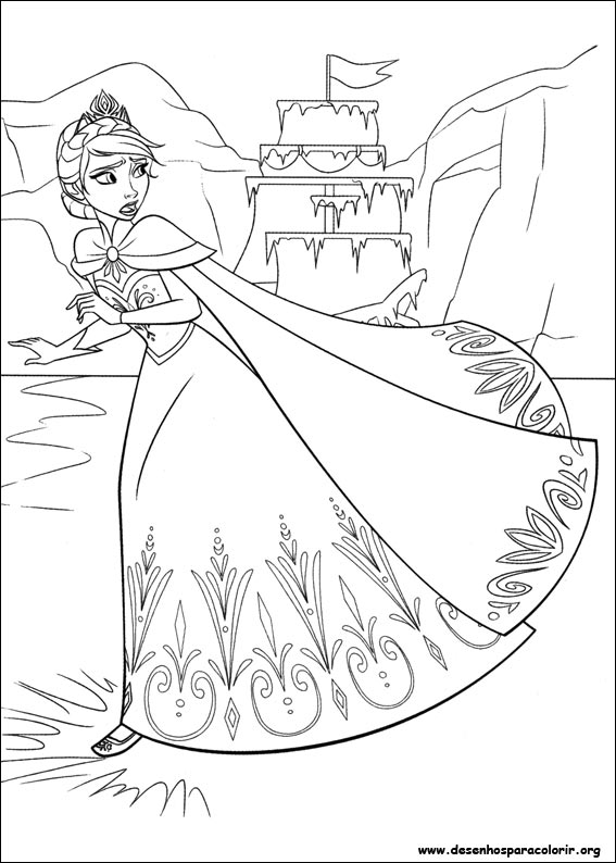 ▷ Desenhos de Frozen para colorir