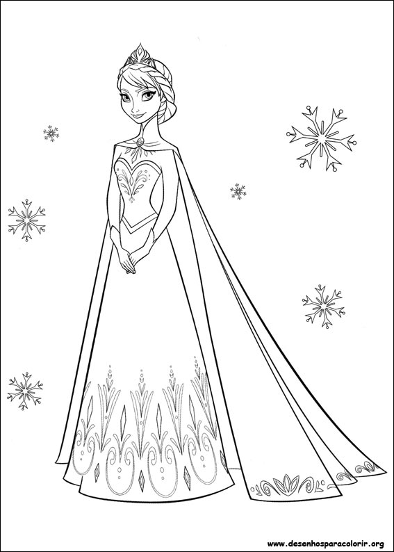 Desenhos do Frozen para Imprimir e Colorir