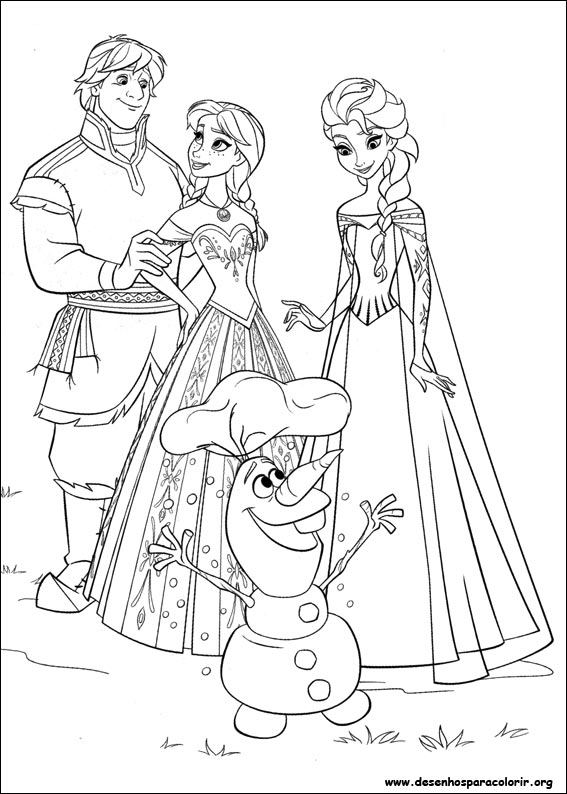 Desenhos de Elsa Frozen para colorir