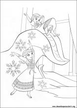 Páginas para colorir Elsa com floco de neve - Páginas para colorir Elsa -  Páginas para colorir para crianças e adultos