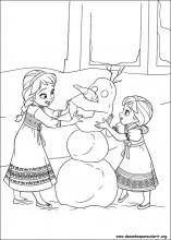 Páginas para colorir Elsa com floco de neve - Páginas para colorir Elsa -  Páginas para colorir para crianças e adultos