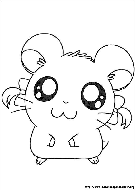 BAÚ DA WEB: Hamtaro desenhos e riscos para colorir, pintar