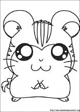 BAÚ DA WEB: Hamtaro desenhos e riscos para colorir, pintar