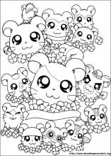 BAÚ DA WEB: Hamtaro desenhos e riscos para colorir, pintar