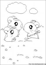 BAÚ DA WEB: Hamtaro desenhos e riscos para colorir, pintar