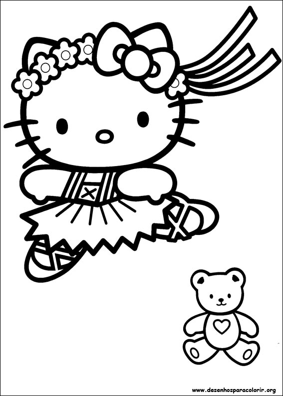 Cantinho das Atividades: DESENHOS PARA COLORIR: HELLO KITTY