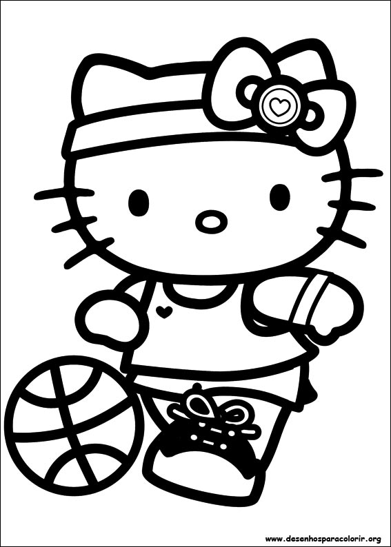 Desenhos de Hello Kitty para colorir - Páginas para impressão grátis