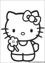 Hello Kitty e ursinho para colorir - Imprimir Desenhos