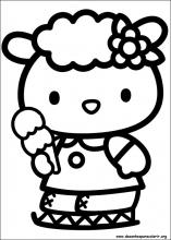 Desenhos da Hello Kitty para colorir - 7 passos