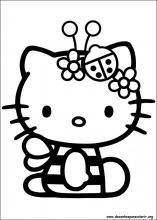 Hello Kitty como desenhar e colorir 