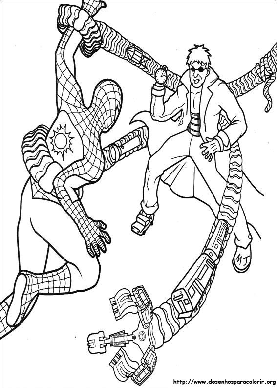 Desenho Irado do Homem-Aranha para Colorir Online
