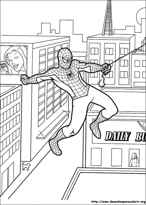 Kit 100 Desenhos Para Pintar E Colorir Homem Aranha Spiderman - Folha A4 !  2 Por Folha! - #0260