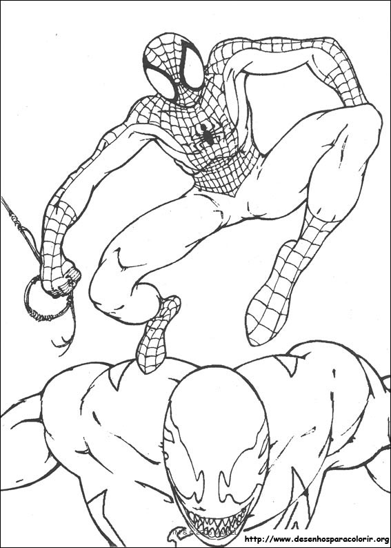 Homem aranha bonito para colorir - Imprimir Desenhos