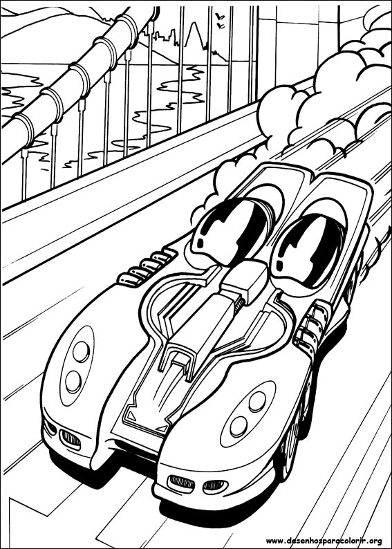 Desenhos de Carros da Hot Wheels para Colorir e Imprimir 