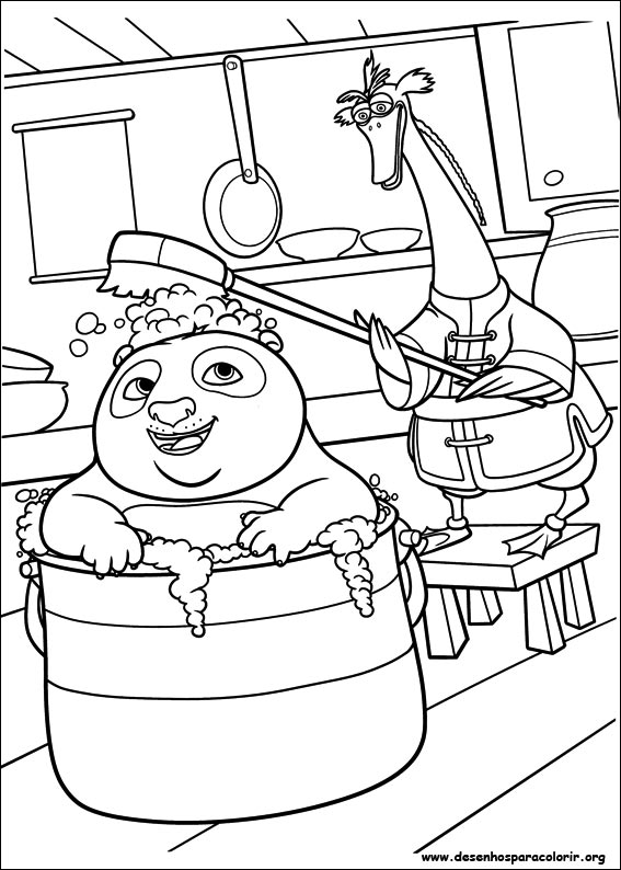 desenhos para colorir kung fu panda 2