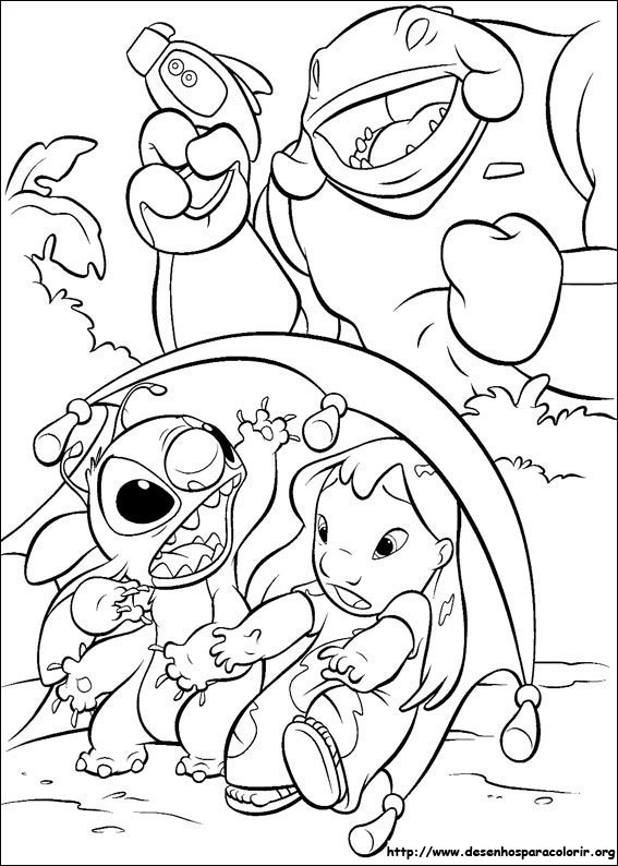 57 desenhos de Lilo e Stitch para colorir