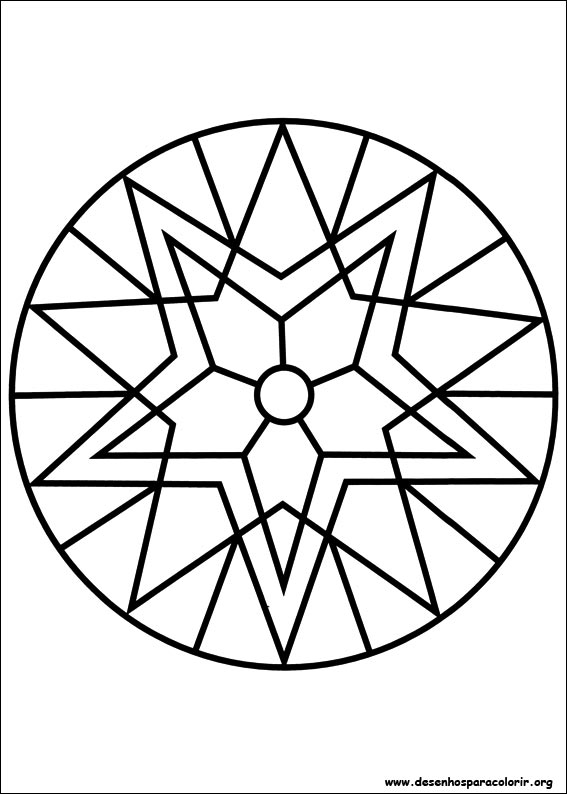 Desenhos de Mandala para colorir - Bora Colorir