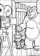 60 Folhas Desenho Pra Colorir Pintar Masha E O Urso