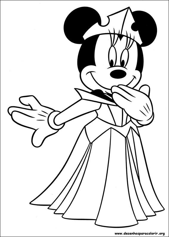 Desenhos Para Pintar e Colorir Minnie - Imprimir Desenho 063