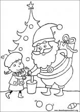 Desenho de Pai Natal feliz para Colorir - Colorir.com