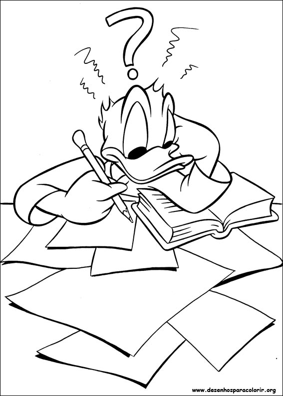 desenhos do pato donald para colorir