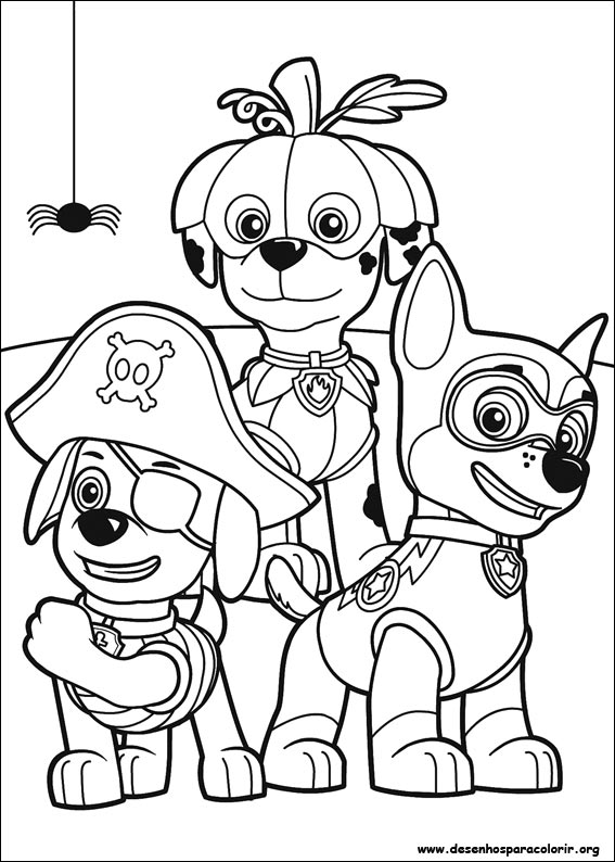 Desenhos do Patrulha Canina para colorir