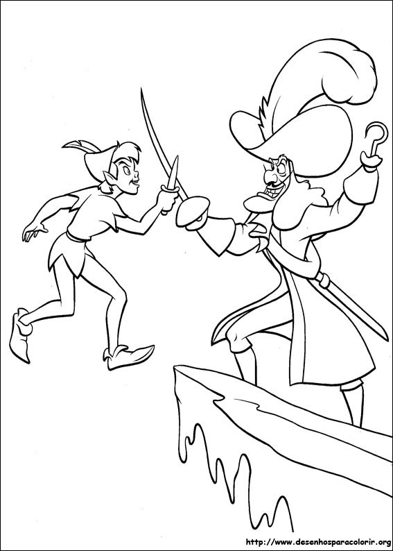 peter pan para colorir
