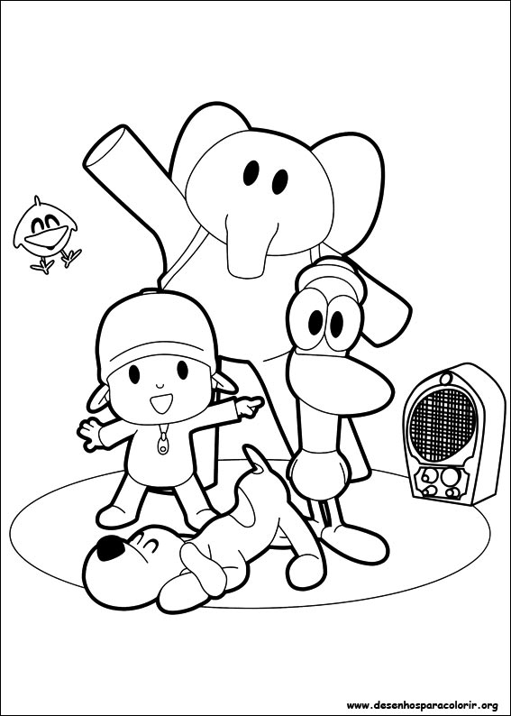 Desenho do Pocoyo para colorir - I LoveDucar