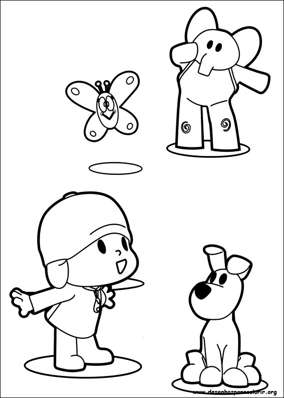 Desenhos do Pocoyo para colorir