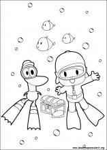 Desenhos para colorir Pato e Elly com Pocoyo - Desenhos para colorir grátis  para imprimir