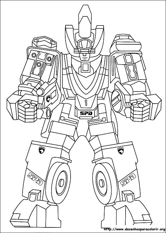 power rangers para colorir